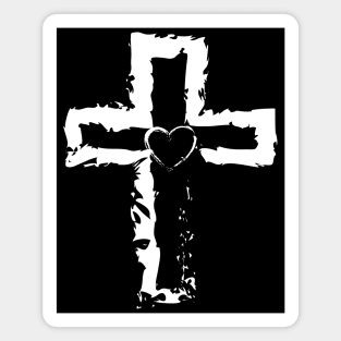 Heart for Jesus-Christian Cross - Faith Hope Love - Christianity Magnet